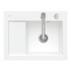 V&B Évier Subway 45 Compact dr, avec garniture vidage, excentrique, blanc alp C-plus-1