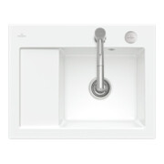 V&B Évier Subway 45 Compact dr, avec garniture vidage, excentrique, blanc alp C-plus