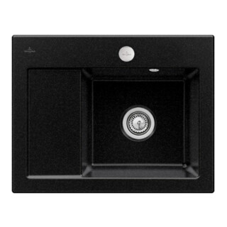 V&B Évier Subway 45 Compact droite, avec garniture vidage, excentrique, chrome C-plus