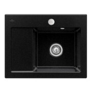 V&B Évier Subway 45 Compact droite, avec garniture vidage, excentrique, chrome C-plus