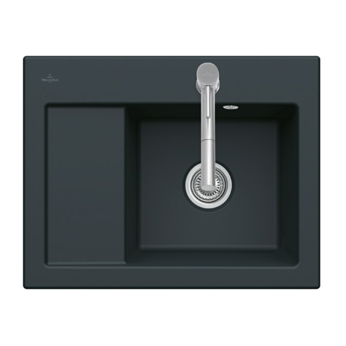 V&B Évier Subway 45 Compact encastré gauche, chromite CeramicPlus