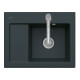 V&B Évier Subway 45 Compact encastré gauche, graphite CeramicPlus-1