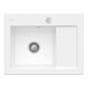 V&B Évier Subway 45 Compact G, avec garniture vidage, excentrique, blanc satin C-plus-1