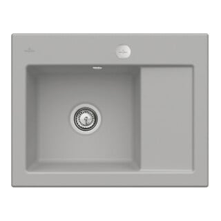 V&B Évier Subway 45 Compact G, avec garniture vidange, excentrique, fossil C-plus