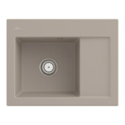 V&B Évier Subway 45 Compact gauche, avec garniture, robinetterie, amande C-plus