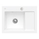 V&B Évier Subway 45 Compact gauche, avec garniture vidage, excentrique, blanc alp C-plus-1