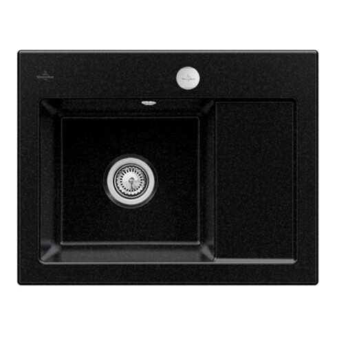 V&B Évier Subway 45 Compact gauche, avec garniture vidage, excentrique, chrome C-plus