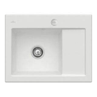 V&B Évier Subway 45 Compact gauche, avec garniture vidage, excentrique, steam C-plus