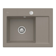 V&B Évier Subway 45 Compact gauche, avec garniture vidage, excentrique, timber C-plus