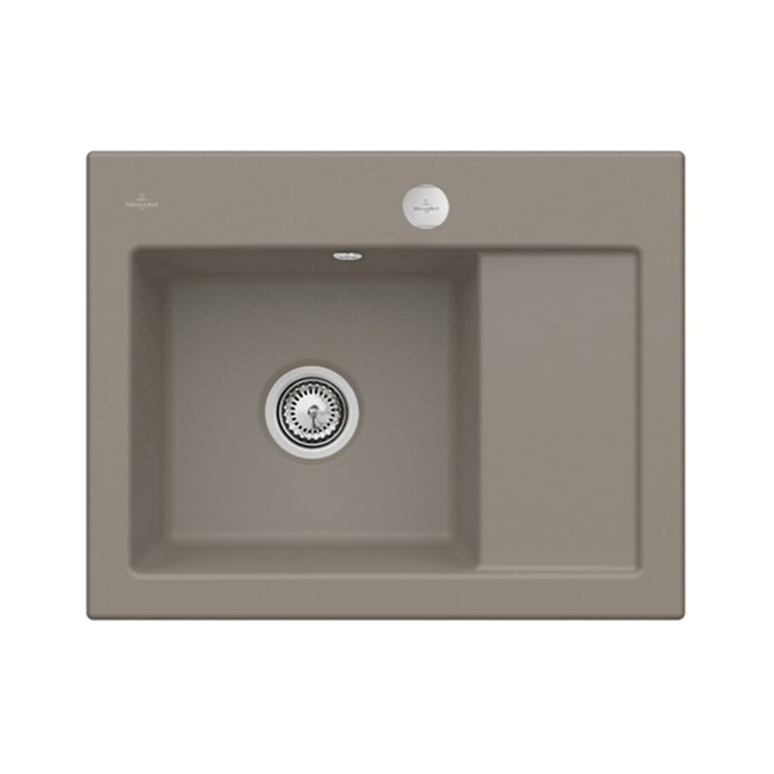 V&B Évier Subway 45 Compact gauche, avec garniture vidage, excentrique, timber C-plus
