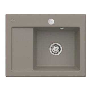 V&B Évier Subway 45 Compact re, avec garniture vidage, excentrique, timber C-plus