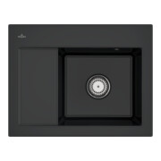 V&B Évier Subway 45 Compact re, avec garniture vidage, mitigeur, noir pur