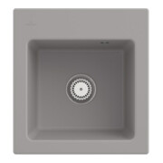V&B Évier Subway 45 XS avec garniture de vidage, robinet, fossil CeramicPlus