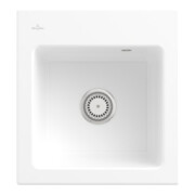 V&B Évier Subway 45 XS avec garniture de vidage, robinetterie, blanc alpin CeramicPlus