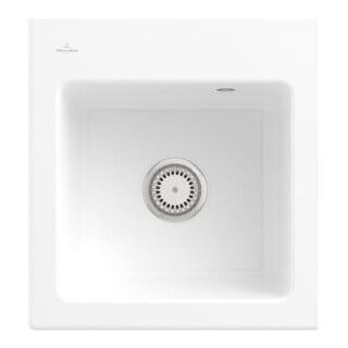 V&B Évier Subway 45 XS avec garniture, mitigeur, blanc sn CeramicPlus