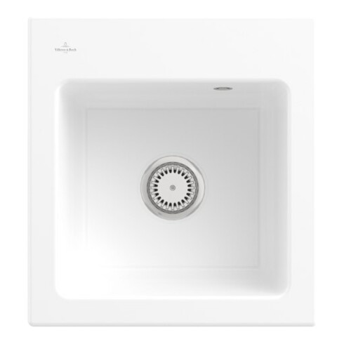 V&B Évier Subway 45 XS avec garniture, mitigeur, blanc sn CeramicPlus