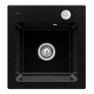 V&B Évier Subway 45 XS avec garniture vidage, excentrique, Chrome CeramicPlus