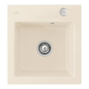 V&B Évier Subway 45 XS avec garniture vidage, excentrique, crema CeramicPlus