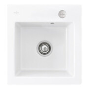 V&B Évier Subway 45 XS avec garniture vidage, excentrique, sn blanc CeramicPlus
