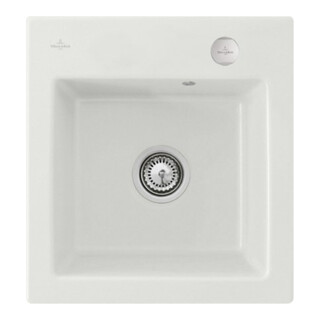 V&B Évier Subway 45 XS avec garniture vidage, excentrique, steam CeramicPlus