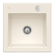 V&B Évier Subway 50 S avec garniture, excentrique, crema CeramicPlus