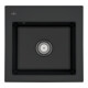 V&B Évier Subway 50 S avec garniture vidage, commande manuelle, noir pur-1