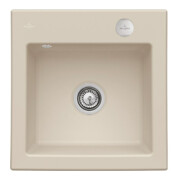 V&B Évier Subway 50 S avec garniture vidage, excentrique, Almond CeramicPlus