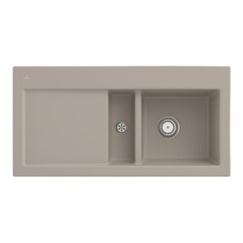 V&B Évier Subway 60 D, avec garniture de vidage, mitigeur, Alm. CeramicPlus