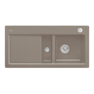 V&B Évier Subway 60 D, avec garniture vidage, excentrique, timber C-plus