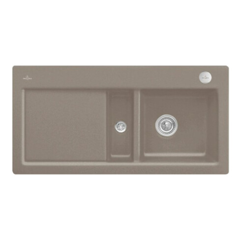 V&B Évier Subway 60 D, avec garniture vidage, excentrique, timber C-plus