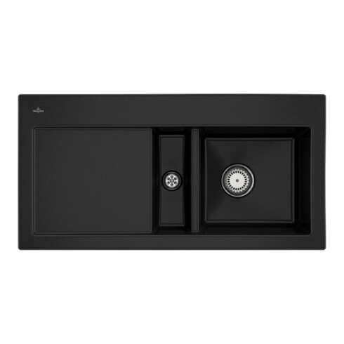 V&B Évier Subway 60 D, avec garniture vidage, mitigeur, Chrome CeramicPlus