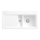 V&B Évier Subway 60 droite, avec garniture vidage, robinetterie, blanc satin C-plus-1