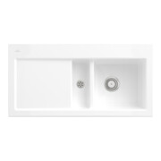 V&B Évier Subway 60 droite, avec garniture vidage, robinetterie, blanc satin C-plus