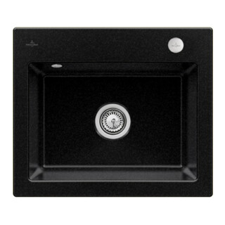 V&B Évier Subway 60 S avec garniture vidage, excentrique, Chrome CeramicPlus