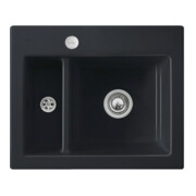 V&B Évier Subway 60 XM avec garniture de vidage, excentrique, CeramicPlus gris
