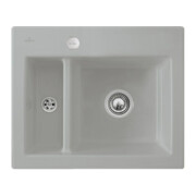 V&B Évier Subway 60 XM avec garniture vidage, excentrique, fossil CeramicPlus