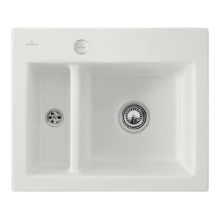 V&B Évier Subway 60 XM avec garniture vidage, excentrique, steam CeramicPlus