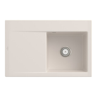 V&B Évier Subway Style 45 D, avec garniture vidage, crema CeramicPlus
