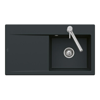 V&B Évier Subway Style 45 Flat à gauche, graphite CeramicPlus