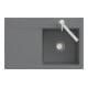 V&B Évier Subway Style 45 Flat gauche, avec garniture, excentrique, noir pur-1