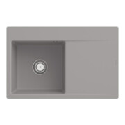 V&B Évier Subway Style 45 Flat gauche, avec garniture, mitigeur, fossil C-plus