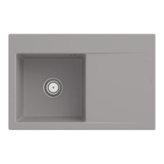 V&B Évier Subway Style 45 G, avec garniture vidage, mitigeur, fossil C-plus