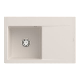V&B Évier Subway Style 45 gauche, avec garniture de vidage, crema CeramicPlus