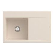 V&B Évier Subway Style 45 gauche, avec garniture, manuel, ivoire CeramicPlus