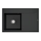 V&B Évier Subway Style 45 gauche, avec garniture, manuel, noir pur-1