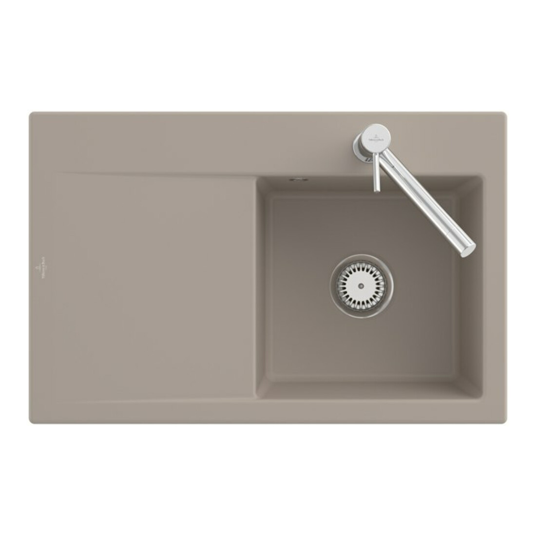 V&B Évier Subway Style 45 gauche, avec garniture vidage, excentrique, chrome C-plus