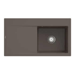 V&B Évier Subway Style 50 D, avec garniture de vidage, commande manuelle, timber C-plus