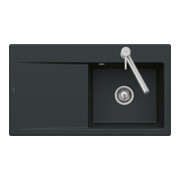 V&B Évier Subway Style 50 D, avec garniture vidage, excentrique, fossil C-plus