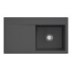 V&B Évier Subway Style 50 droite, avec garniture, mitigeur, gris CeramicPlus-1