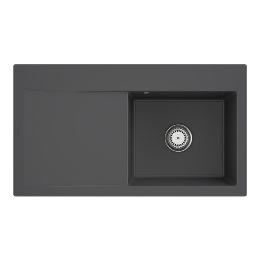 V&B Évier Subway Style 50 droite, avec garniture, mitigeur, gris CeramicPlus